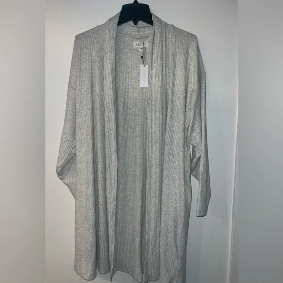 New Velvet by Graham & Spencer Cozy Long Rib Cardigan Size S - Picture 1 of 5